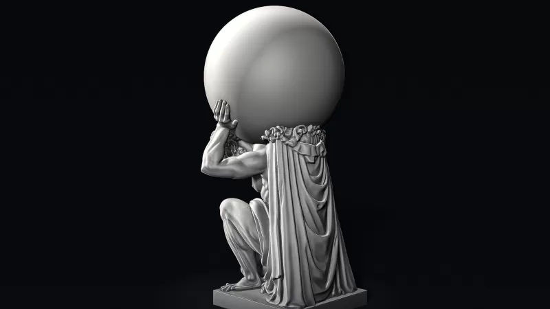 Hercules Statue Holding the Globe #RoZ - Model preview 5