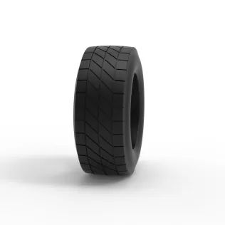 Vintage dirt tire Version 4 Scale 1:25 - Model thumbnail 3