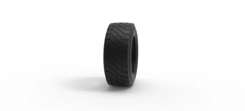 Vintage dirt tire Version 4 Scale 1:25 - Model preview 3