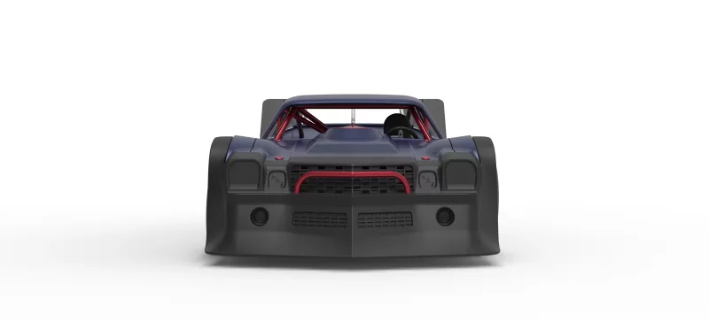 Vintage Dirt late model Race car Version 4 Scale 1:25 - Model preview 7