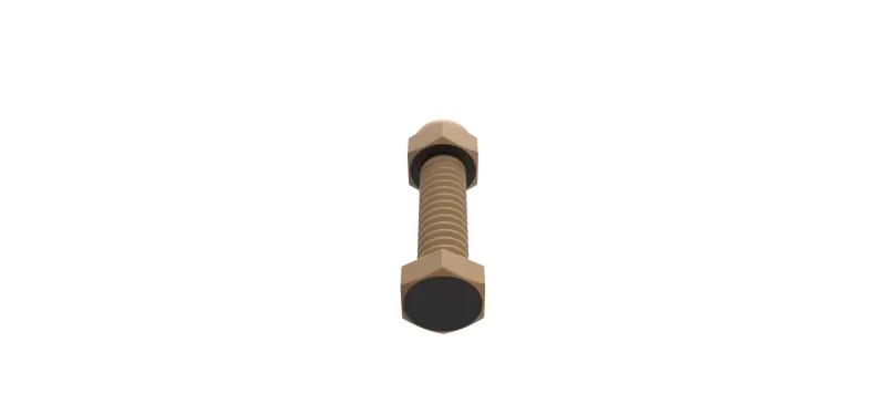 Bolt with Cap nut - Model preview 6