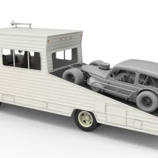 Vintage Transporter truck for Race car Version 7 Scale 1:25 - Model thumbnail 6