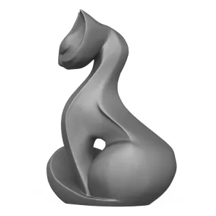 Decorative Cat Statue 3D Print Model - Model thumbnail 2