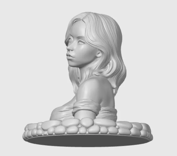 Sydney Sweeney 3D Bust - Model preview 4