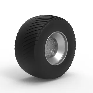 Rear wheel from Pulling tractor 3 Scale 1:25 - Model thumbnail 2