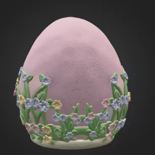 Floral Fantasy Egg House - STL File 3D Printable - Model thumbnail 5