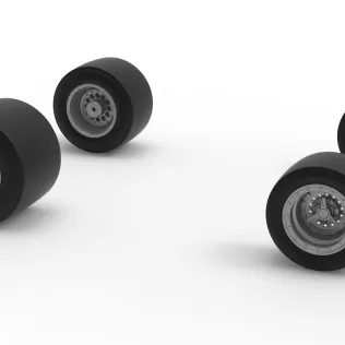 Wheel Set of Vintage Pavement Sprint car Scale 1:25 - Model thumbnail 10