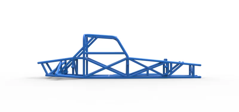 Frame of Supermodified front engine race car V4 Scale 1:25 - Model preview 13