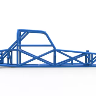 Frame of Supermodified front engine race car V4 Scale 1:25 - Model thumbnail 13