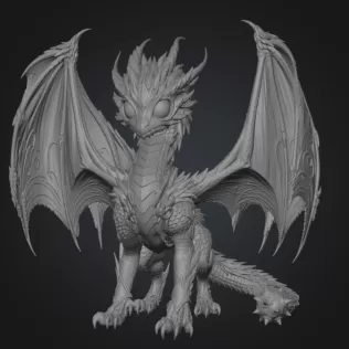 Emerald Crown Dragon STL File for 3D Print - Model thumbnail 10
