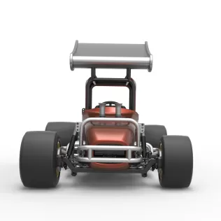 Vintage Winged Supermodified stock car Scale 1:25 - Model thumbnail 7