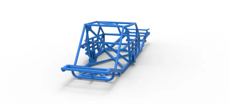Frame of Vintage Asphalt Modified stock car Version 3 Scale 1:25 - Model preview 14