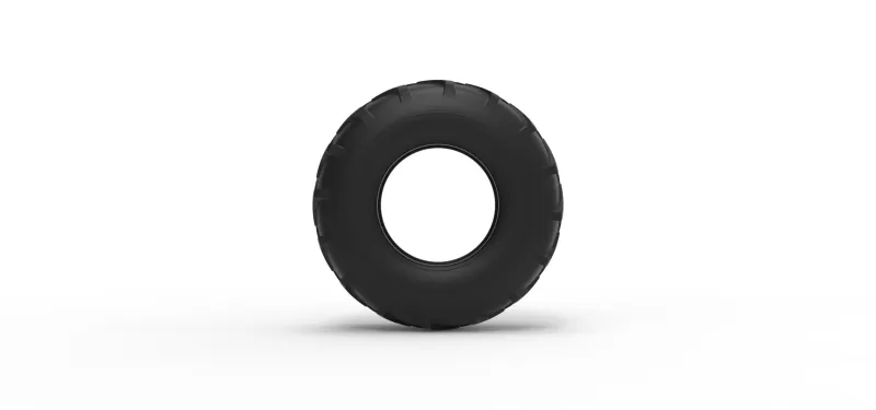 Mud dragster front tire 5 Scale 1:25 - Model preview 5