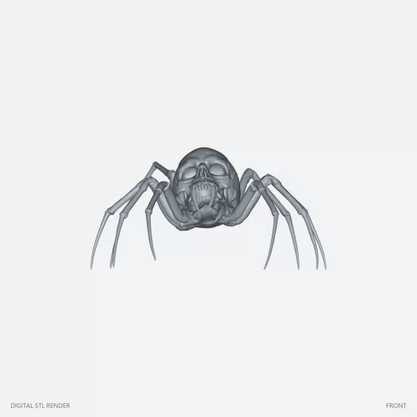 Skull Spider Creature - 100 mm STL - Model preview 2