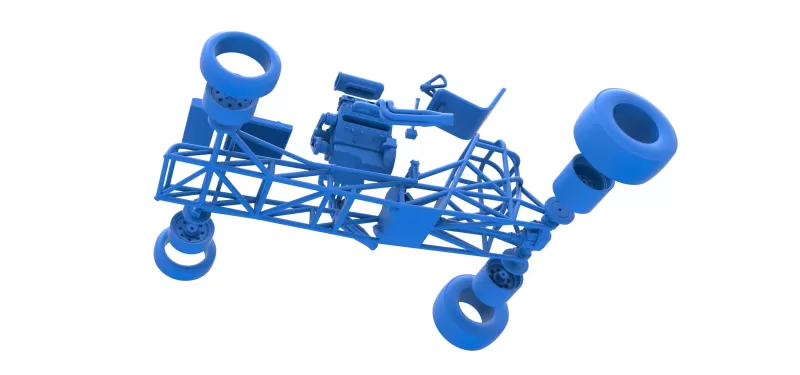 Vintage Front engine dragster Base Version 4 Scale 1:25 - Model preview 19