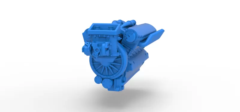 Engine V12 of Vintage Dragster Version 2 Scale 1:25 - Model preview 4