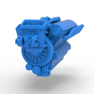 Engine V12 of Vintage Dragster Version 2 Scale 1:25 - Model thumbnail 4