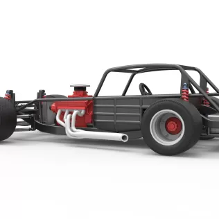 Vintage Asphalt Modified stock car Base V5 Scale 1:25 - Model thumbnail 13