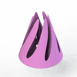 🌀 Spiral Hourglass (Fidget Toy): Impossible Passthrough - Model thumbnail 5