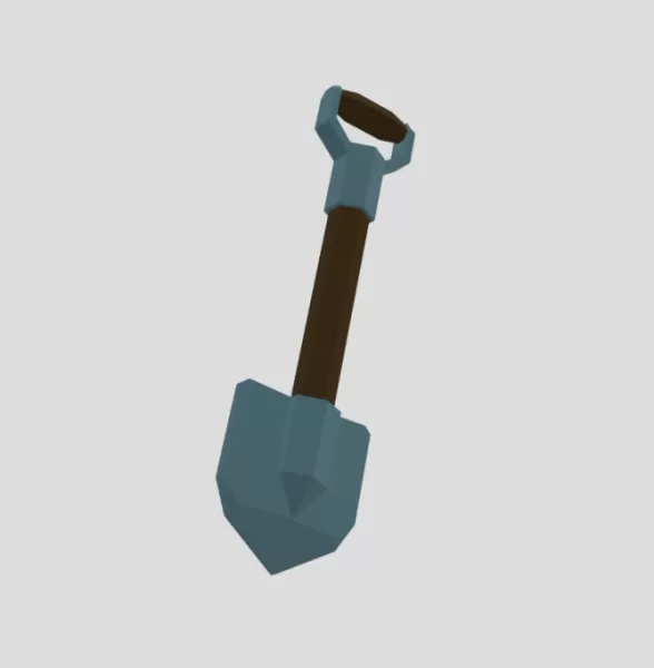 LowPoly Shovel - Model preview 1