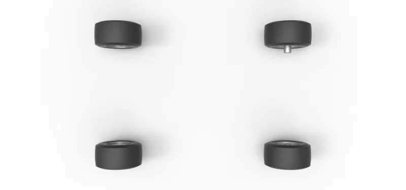 Wheel Set of 350 Supermodified Scale 1:25 - Model preview 7