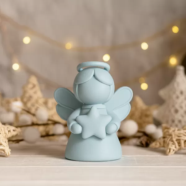 Cute Christmas Angel Figure Set | 2 pcs Guardian Angels | Heart - Model preview 4