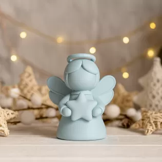 Cute Christmas Angel Figure Set | 2 pcs Guardian Angels | Heart - Model thumbnail 4