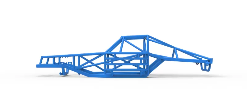 Frame of Vintage Dirt late model Race car Scale 1:25 - Model preview 6