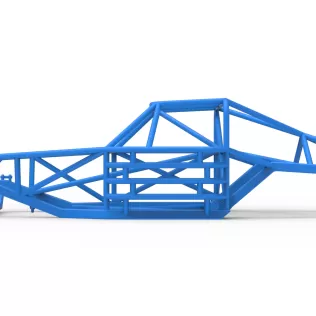 Frame of Vintage Dirt late model Race car Scale 1:25 - Model thumbnail 6