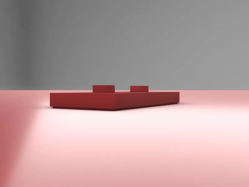 LEGO Jumper Plate 2X4 with 2 Knobs - Model preview 1