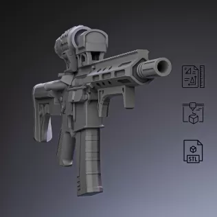 M4 Custom Tactical Rifle #RoZ - Model thumbnail 7