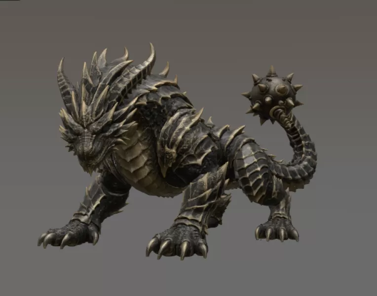 Abyssal Ironclad Dragon STL File for 3D Print - Model preview 5