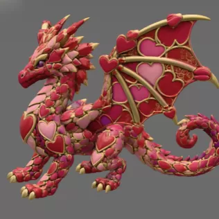 Heartwing Dragon STL File for 3D Print - Model thumbnail 6