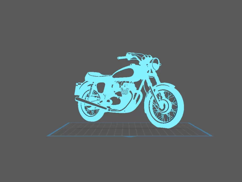 Yamaha - SR 400 Wall Art - Model preview 1