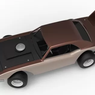 Vintage Semi-Late Model Stock Car while turning Scale 1:25 - Model thumbnail 4