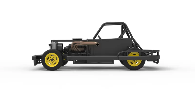 New Zealand Vintage Stock car Base Scale 1:25 - Model preview 8