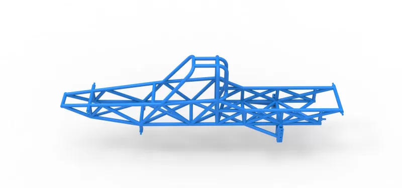 Frame of Vintage Mud dragster Scale 1:25 - Model preview 7