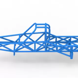 Frame of Vintage Mud dragster Scale 1:25 - Model thumbnail 7