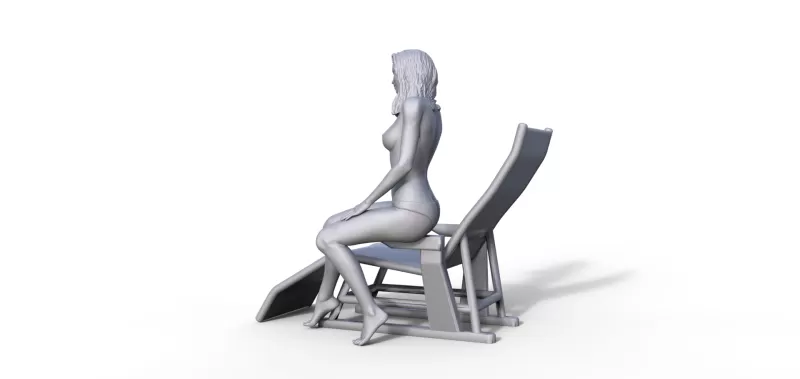 Woman figure for ship model - Model preview 1
