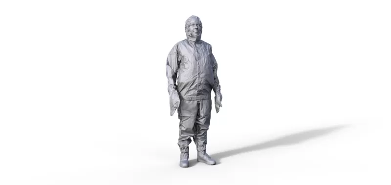 Soldier in protective suit - Model preview 1