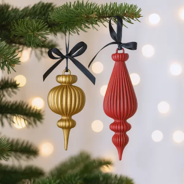 Christmas Ornament Set | 2 pcs Vintage-Retro Style | Elegant - Model preview 6