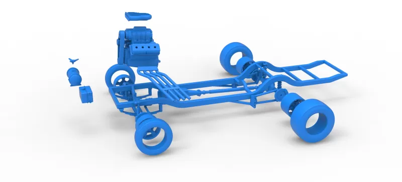 Chassis of Gasser Version 3 Scale 1:25 - Model preview 14