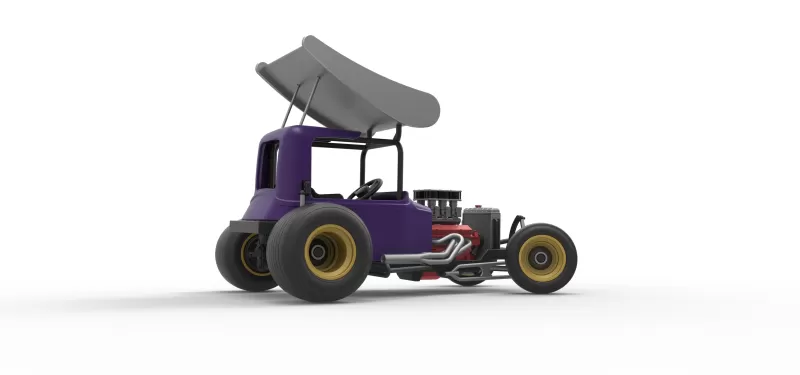 Vintage Winged Supermodified for Dirt while turning Scale 1:25 - Model preview 21