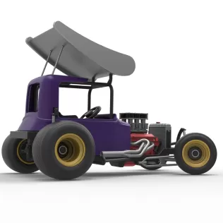 Vintage Winged Supermodified for Dirt while turning Scale 1:25 - Model thumbnail 21