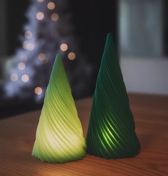 Twisted Christmas Tree | Candle Holder & Decor Set | 2 pcs - Model preview 5
