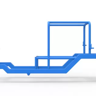 Frame of Vintage Supermodified stock car Scale 1:25 - Model thumbnail 6