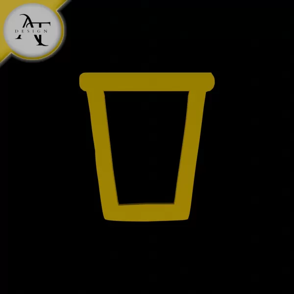 Simple Coffee Cup Symbol - 2D Art - Model preview 1