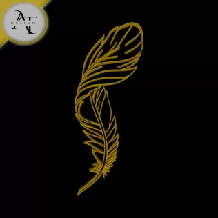 Feather - Line Art - 2D Wall Art Decor