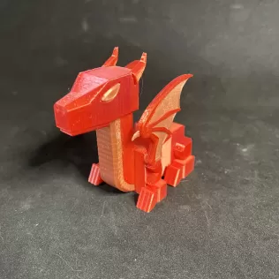 Medium Poly Baby RoboDragon - Model thumbnail 2