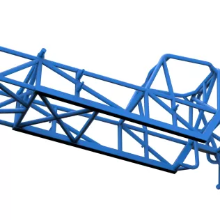 Frame of Vintage Dirt Modified stock car Version 5 Scale 1:25 - Model thumbnail 3